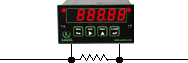 Digital ammeter used with external current shunt