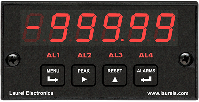 Laurel Electronics Panel Meters L20000C427C RTD Temperature Meter, Cu10 10 Ohm Copper RTD, -100 to 260°C, Red LED Digits, 85-264 Vac Power