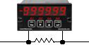 Digital voltmeter used with external current shunt